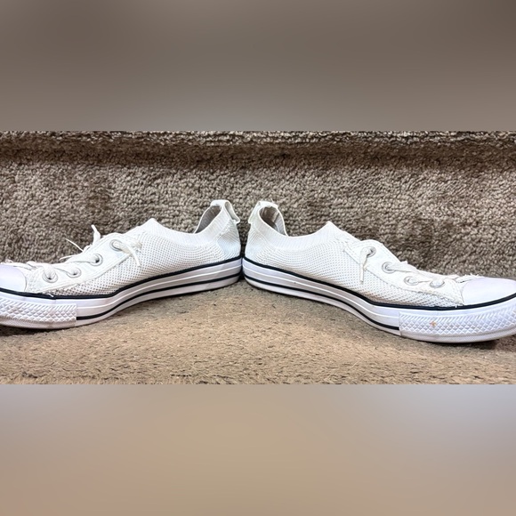 Converse Shoreline Knit Sneakers Sz 9.5 pre owned white sneakers low top - Picture 4 of 7